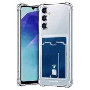 Newface Samsung Galaxy A27 Kılıf Kart Şeffaf Silikon - Şeffaf