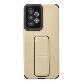 Newface Samsung Galaxy A33 5G Kılıf Mega Standlı Silikon - Gold