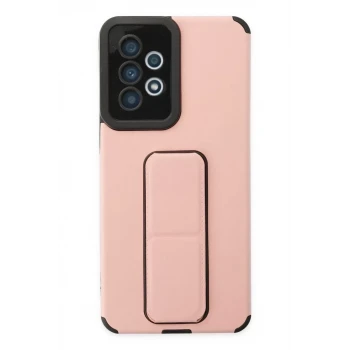 Newface Samsung Galaxy A33 5G Kılıf Mega Standlı Silikon - Pudra