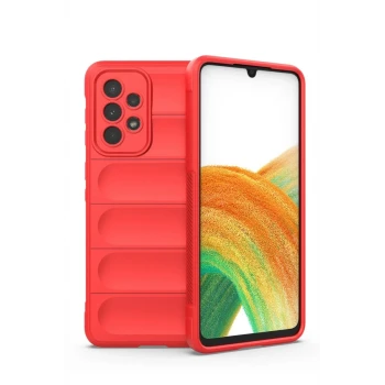 Newface Samsung Galaxy A33 5G Kılıf Optimum Silikon - Kırmızı
