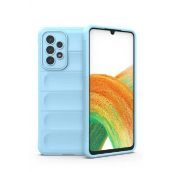 Newface Samsung Galaxy A33 5G Kılıf Optimum Silikon - Sky Blue