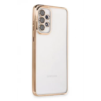Newface Samsung Galaxy A33 5G Kılıf Razer Lensli Silikon - Gold