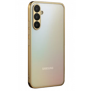 Newface Samsung Galaxy A34 5G Kılıf Razer Lensli Silikon - Gold