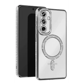 Newface Samsung Galaxy A36 Joke Simli Magneticsafe Kılıf - Gümüş