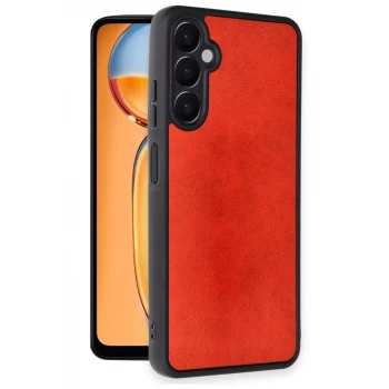 Newface Samsung Galaxy A36 Kılıf Aras Deri Kapak - Kırmızı