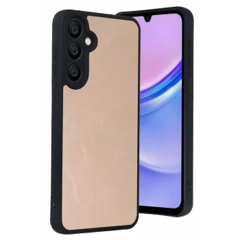 Newface Samsung Galaxy A37 5G Aras Deri Kapak - Pudra