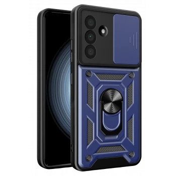 Newface Samsung Galaxy A37 5G Pars Lens Yüzüklü Silikon - Lacivert