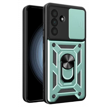 Newface Samsung Galaxy A37 5G Pars Lens Yüzüklü Silikon - Yeşil