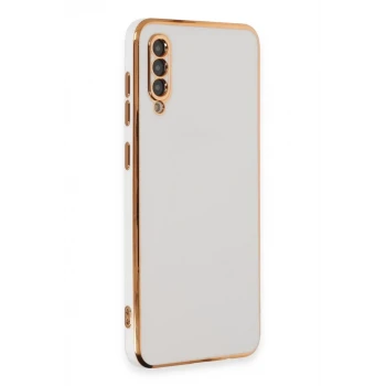 Newface Samsung Galaxy A50 Kılıf Volet Silikon - Beyaz