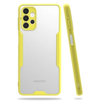 Newface Samsung Galaxy A52 Kılıf Platin Silikon - Sarı