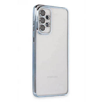 Newface Samsung Galaxy A53 5G Kılıf Razer Lensli Silikon - Açık Mavi