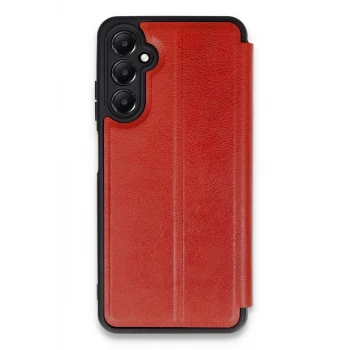 Newface Samsung Galaxy A55 5G Kılıf Flip Cover - Kırmızı