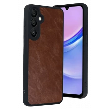 Newface Samsung Galaxy A57 5G Aras Deri Kapak - Taba