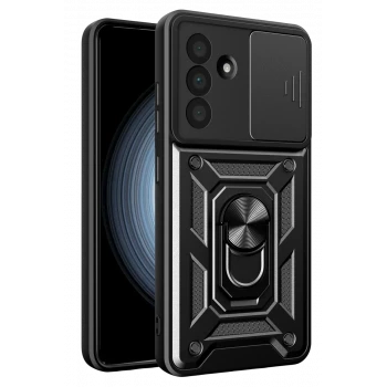 Newface Samsung Galaxy A57 5G Pars Lens Yüzüklü Silikon - Siyah