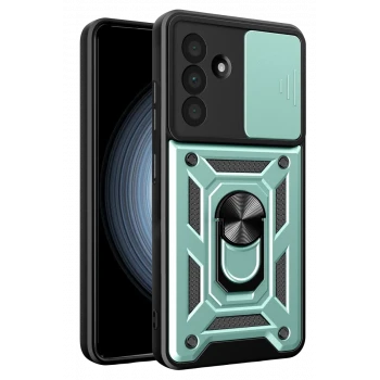 Newface Samsung Galaxy A57 5G Pars Lens Yüzüklü Silikon - Yeşil