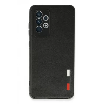 Newface Samsung Galaxy A72 Kılıf Loop Deri Silikon - Siyah