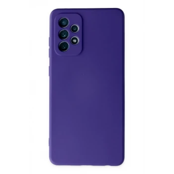 Newface Samsung Galaxy A72 Kılıf Nano içi Kadife Silikon - Mor