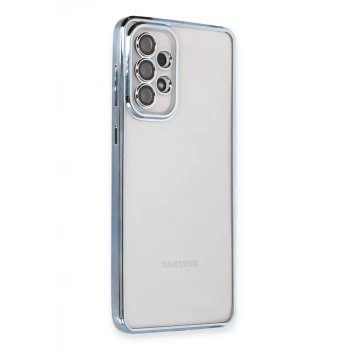 Newface Samsung Galaxy A73 5G Kılıf Razer Lensli Silikon - Açık Mavi