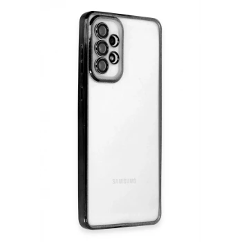 Newface Samsung Galaxy A73 5G Kılıf Razer Lensli Silikon - Siyah