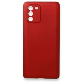 Newface Samsung Galaxy A91 / S10 Lite Kılıf First Silikon - Bordo