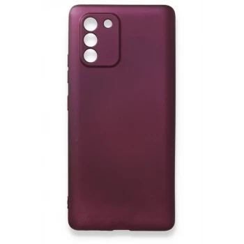 Newface Samsung Galaxy A91 / S10 Lite Kılıf First Silikon - Mürdüm