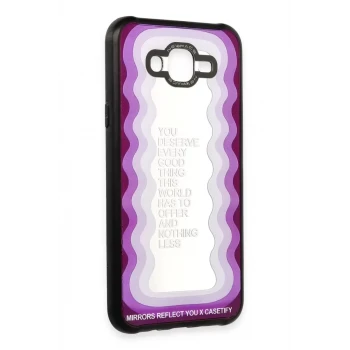Newface Samsung Galaxy J7 Kılıf Mirror Desenli Kapak - Mirror - 5