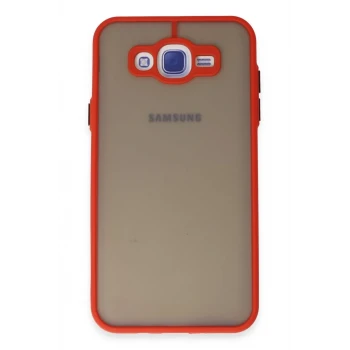 Newface Samsung Galaxy J7 Kılıf Montreal Silikon Kapak - Kırmızı