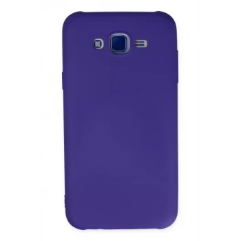 Newface Samsung Galaxy J7 Kılıf Nano içi Kadife Silikon - Mor