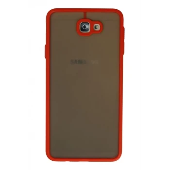 Newface Samsung Galaxy J7 Prime Kılıf Montreal Silikon Kapak - Kırmızı