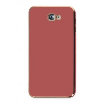 Newface Samsung Galaxy J7 Prime Kılıf Volet Silikon - Kırmızı