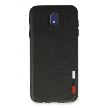 Newface Samsung Galaxy J7 Pro / J730 Kılıf Loop Deri Silikon - Siyah