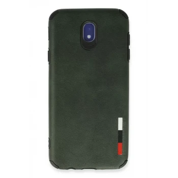 Newface Samsung Galaxy J7 Pro / J730 Kılıf Loop Deri Silikon - Yeşil