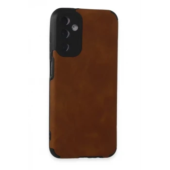 Newface Samsung Galaxy M14 5G Kılıf Loop Deri Silikon - Kahverengi