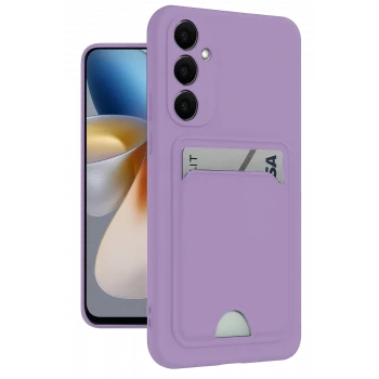 Newface Samsung Galaxy M15 Kelvin Kartvizitli Silikon - Lila