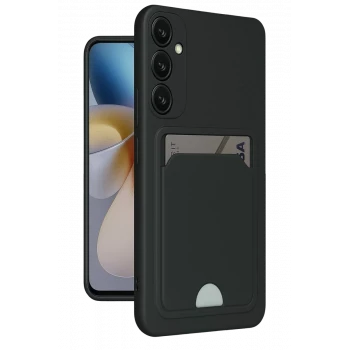 Newface Samsung Galaxy M15 Kelvin Kartvizitli Silikon - Siyah