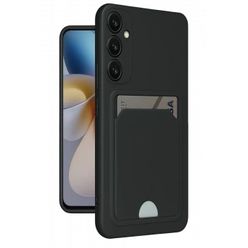 Newface Samsung Galaxy M15 Kelvin Kartvizitli Silikon - Siyah