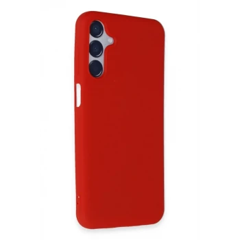 Newface Samsung Galaxy M15 Kılıf First Silikon - Kırmızı