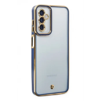 Newface Samsung Galaxy M23 Kılıf Liva Lens Silikon - Mavi