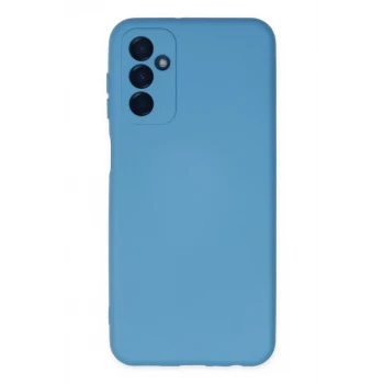 Newface Samsung Galaxy M23 Kılıf Nano içi Kadife Silikon - Mavi