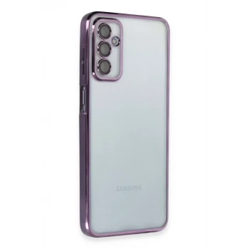 Newface Samsung Galaxy M23 Kılıf Razer Lensli Silikon - Mor