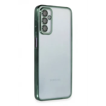 Newface Samsung Galaxy M23 Kılıf Razer Lensli Silikon - Yeşil