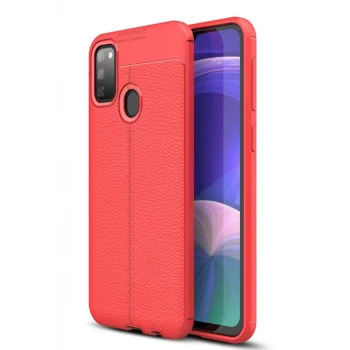 Newface Samsung Galaxy M30S Kılıf Auto Focus Kapak - Kırmızı