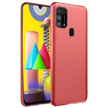 Newface Samsung Galaxy M31 Kılıf Nano içi Kadife Silikon - Kiremit
