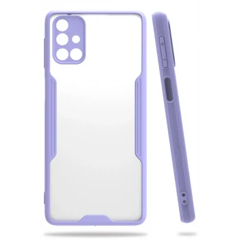 Newface Samsung Galaxy M31S Kılıf Platin Silikon - Lila