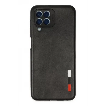 Newface Samsung Galaxy M33 Kılıf Loop Deri Silikon - Siyah