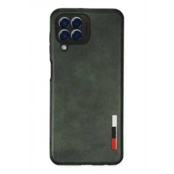 Newface Samsung Galaxy M33 Kılıf Loop Deri Silikon - Yeşil