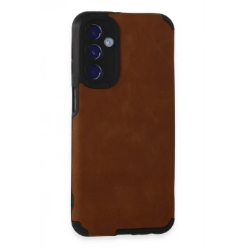 Newface Samsung Galaxy M34 5G Kılıf Loop Deri Silikon - Kahverengi