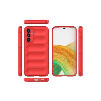 Newface Samsung Galaxy M34 5G Kılıf Optimum Silikon - Kırmızı