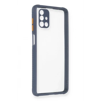 Newface Samsung Galaxy M51 Kılıf Miami Şeffaf Silikon - Gri