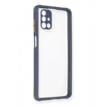 Newface Samsung Galaxy M51 Kılıf Miami Şeffaf Silikon - Gri